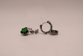 Náušnice Emerald Heart